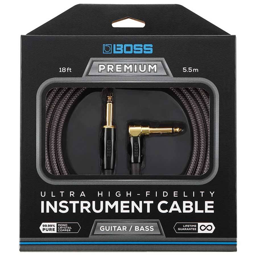 BOSS BIC-P18A Jack Male Angled - Jack Male 5,5m Premium Instrument Cable