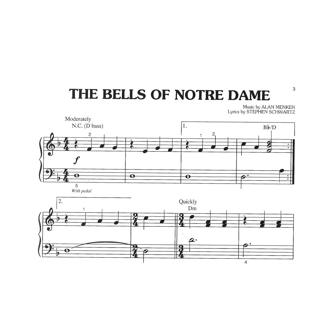 The Hunchback of Notre Dame (Big Note Piano)