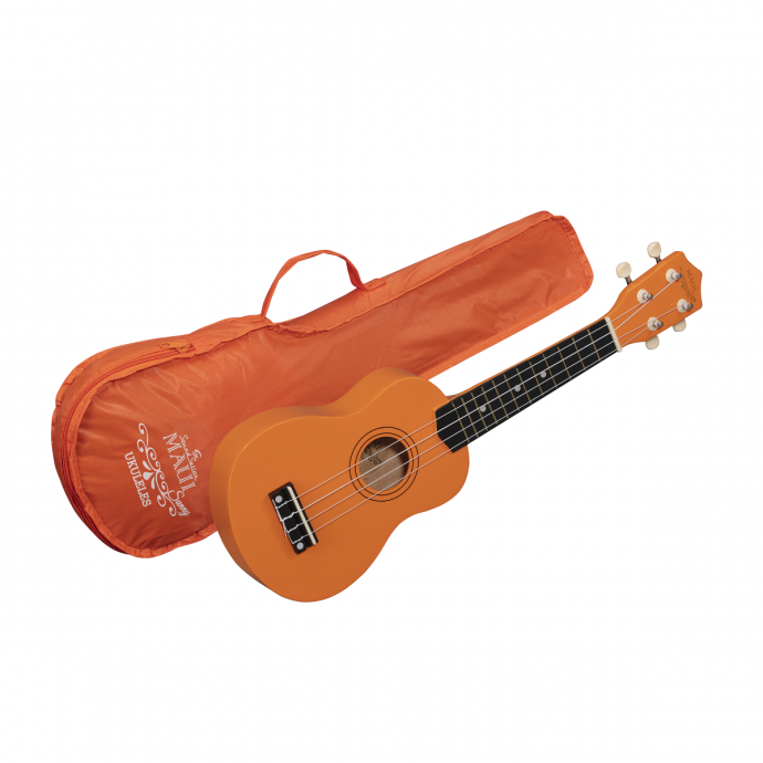 SOUNDSATION Maui Sunny 10 Orange & Gig Bag Soprano Acoustic Ukulele
