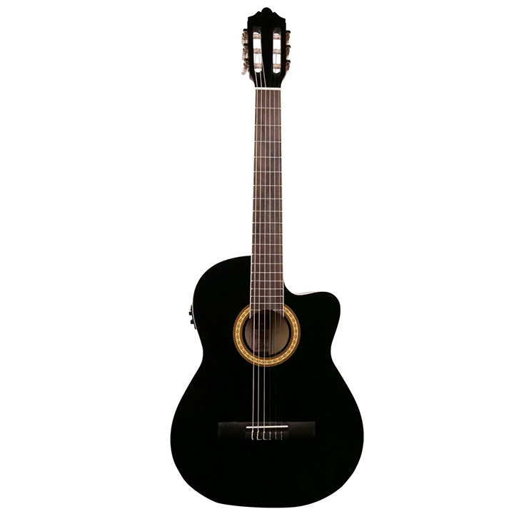 Ashton CG44CEQ Black Electric - Classical Guitar