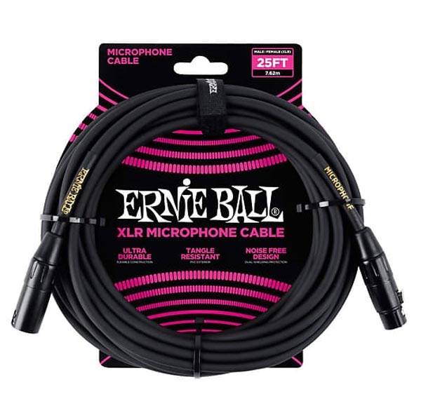 Ernie Ball 6073 XLR Male - XLR Female 7.60m Black