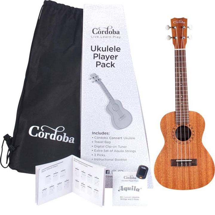 Cordoba Concert Player Pack Acoustic Ukulele