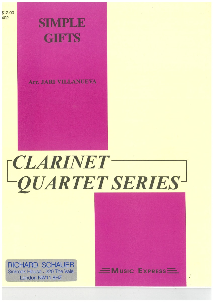 Simple Gifts - Clarinet Quartet Series