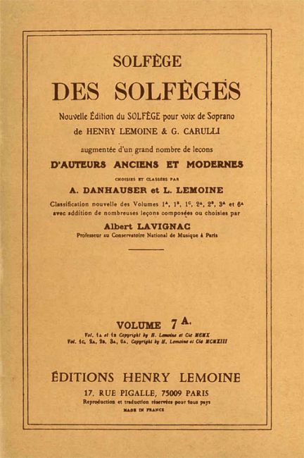 Solfege Des Solfeges, Vol.7A Stollas Music