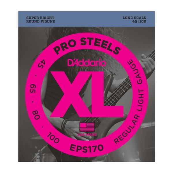 D'Addario EPS170 Pro Steels 045-100 Electric Bass Guitar 4-String Set