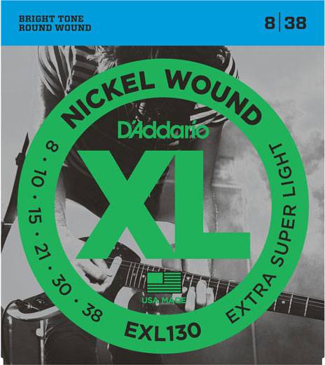 D'Addario EXL130 Nickel Wound 008-038