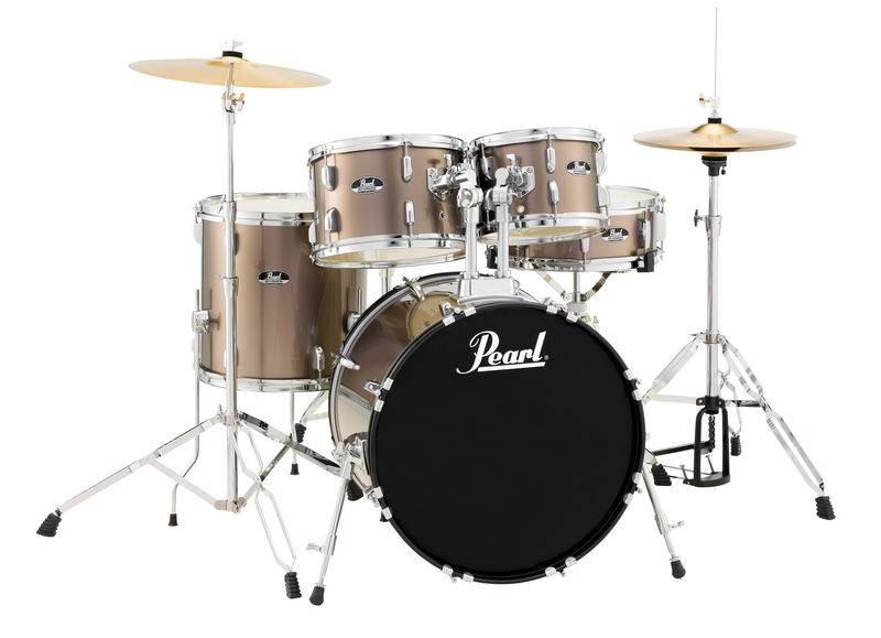 Pearl RS585C Roadshow plus Bronze Metallic Drumset & 5 Pcs Stands & 3 Sabian Cymbals