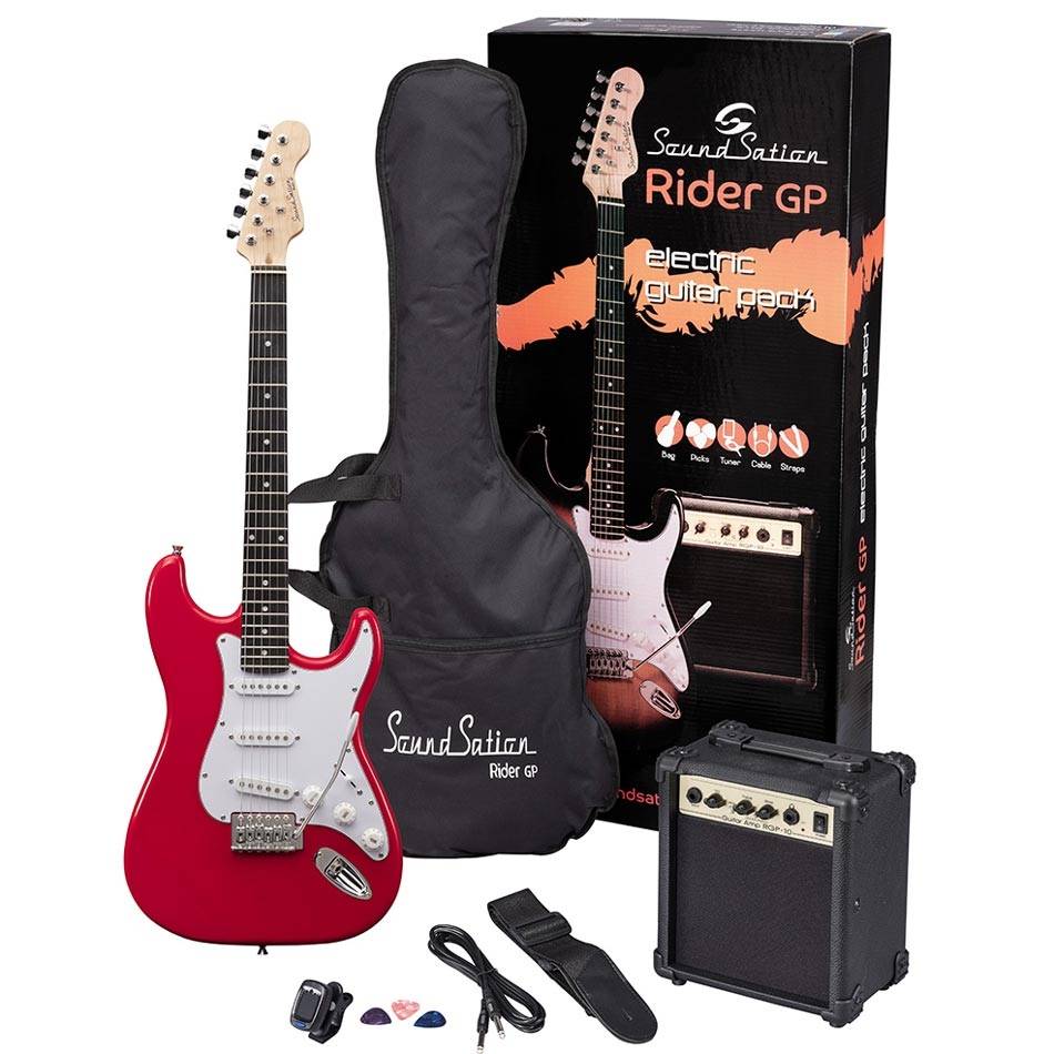 SOUNDSATION Rider GP Candy Apple Red Electric Guitar Set