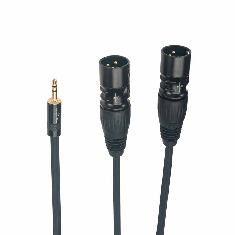 SOUNDSATION Wiremaster Mini Jack Stereo - 2 x XLR Male 1.50m