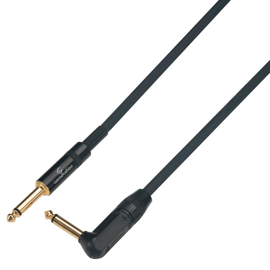 SOUNDSATION Wiremaster JACK Male Mono - JACK Male Mono Angled 6.00m Instrument Cable