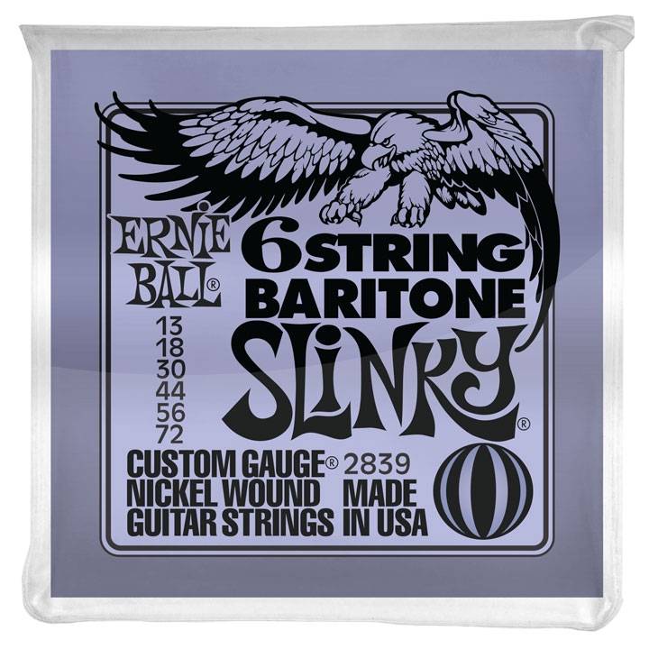Ernie Ball 2839 Baritone Slinky 013-072 Electric Guitar 6-String Set