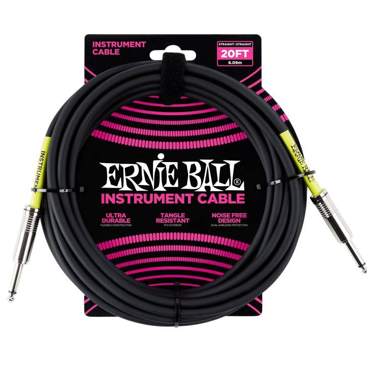 Ernie Ball 6046 Classic Straight/Straight Mono Black 6.00m
