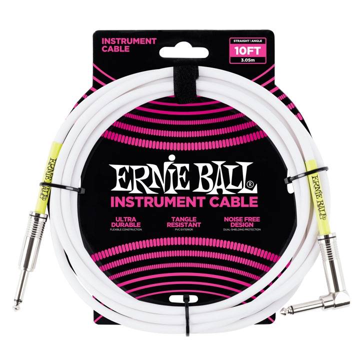 Ernie Ball 6049 Classic Straight/Angled Mono White 3.00m