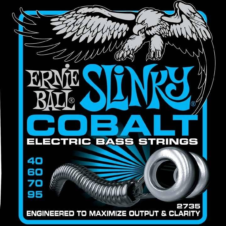 Ernie Ball 2735 Cobalt Extra Slinky 040 - 095 Electric Bass Guitar 4-String Set