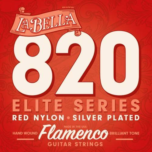 La Bella 820 Elite Series Flamenco, Red Nylon Classical Guitar String Set