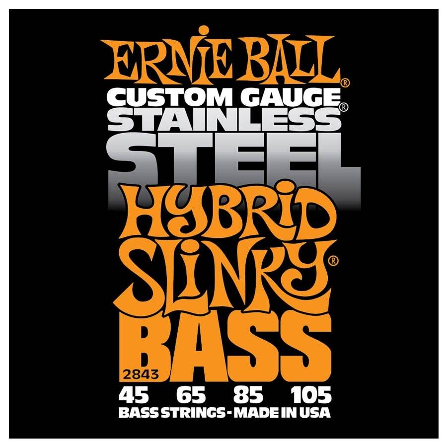 Ernie Ball 843 Stainless Steel Hybrid Slinky 045-105