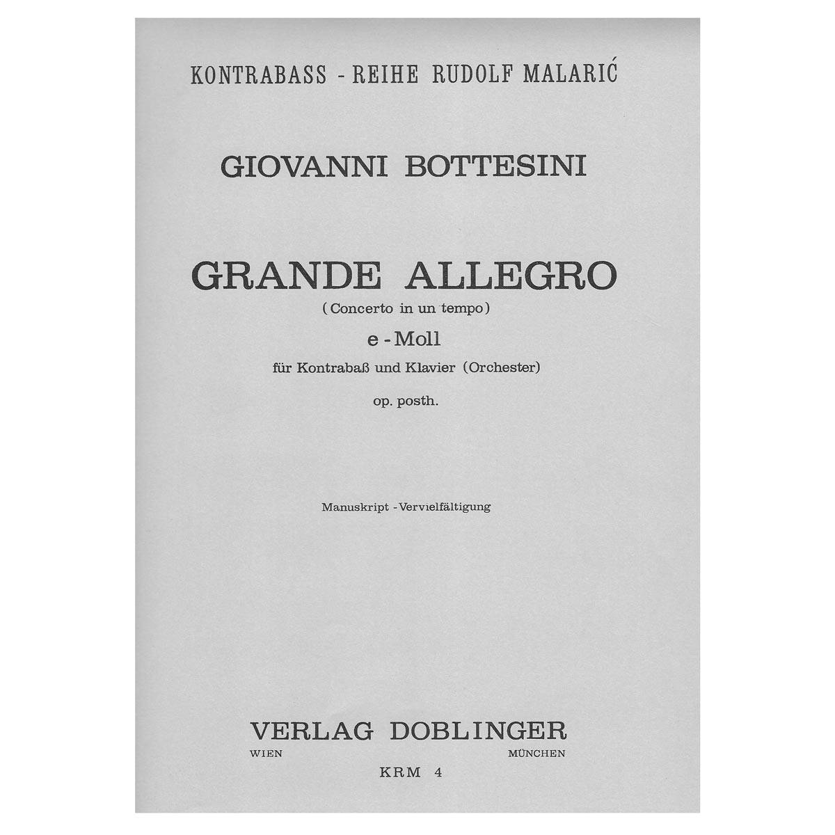 Bottesini - Grande Allegro in E Minor