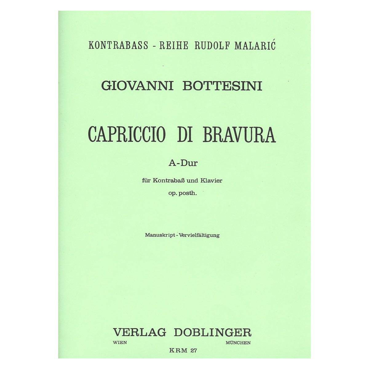 Bottesini - Capriccio Di Bravura in A Major