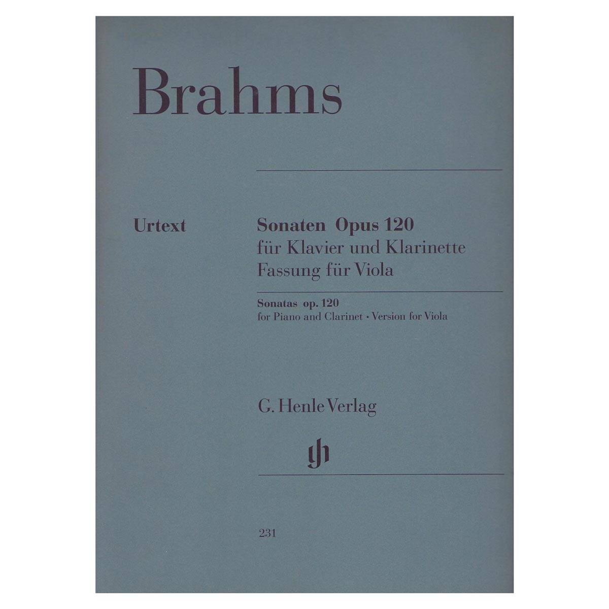 Brahms - Sonatas Op.120 for Viola & Piano