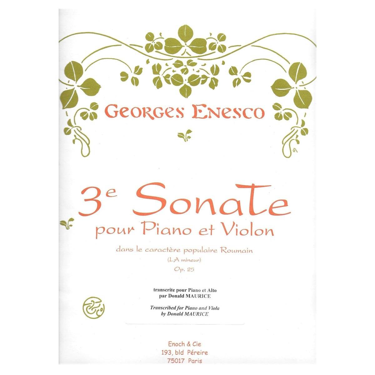Enesco - Sonata In A Minor, Nr.3 Op.25