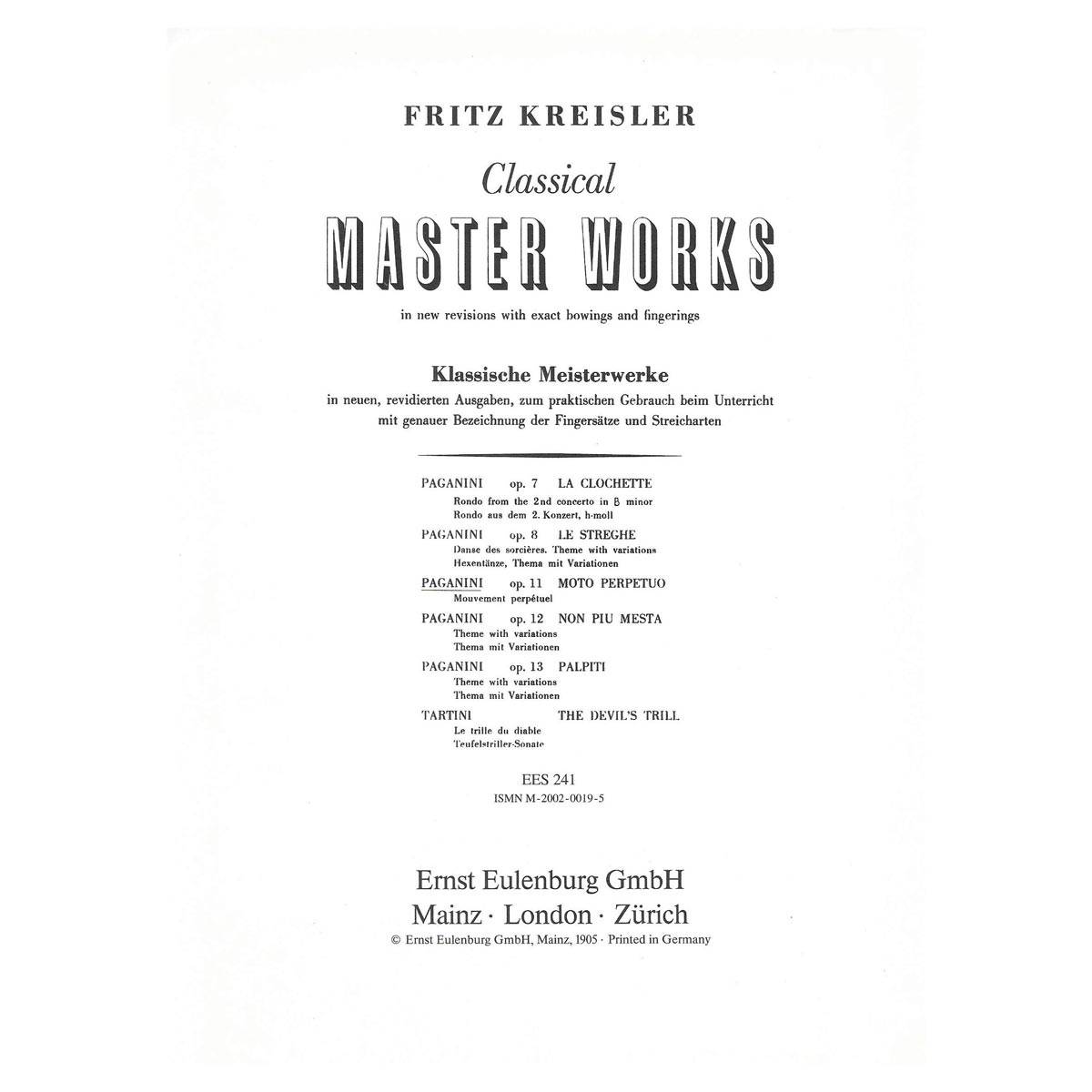 Kreisler - Paganini - Moto Perpetuo Op.11