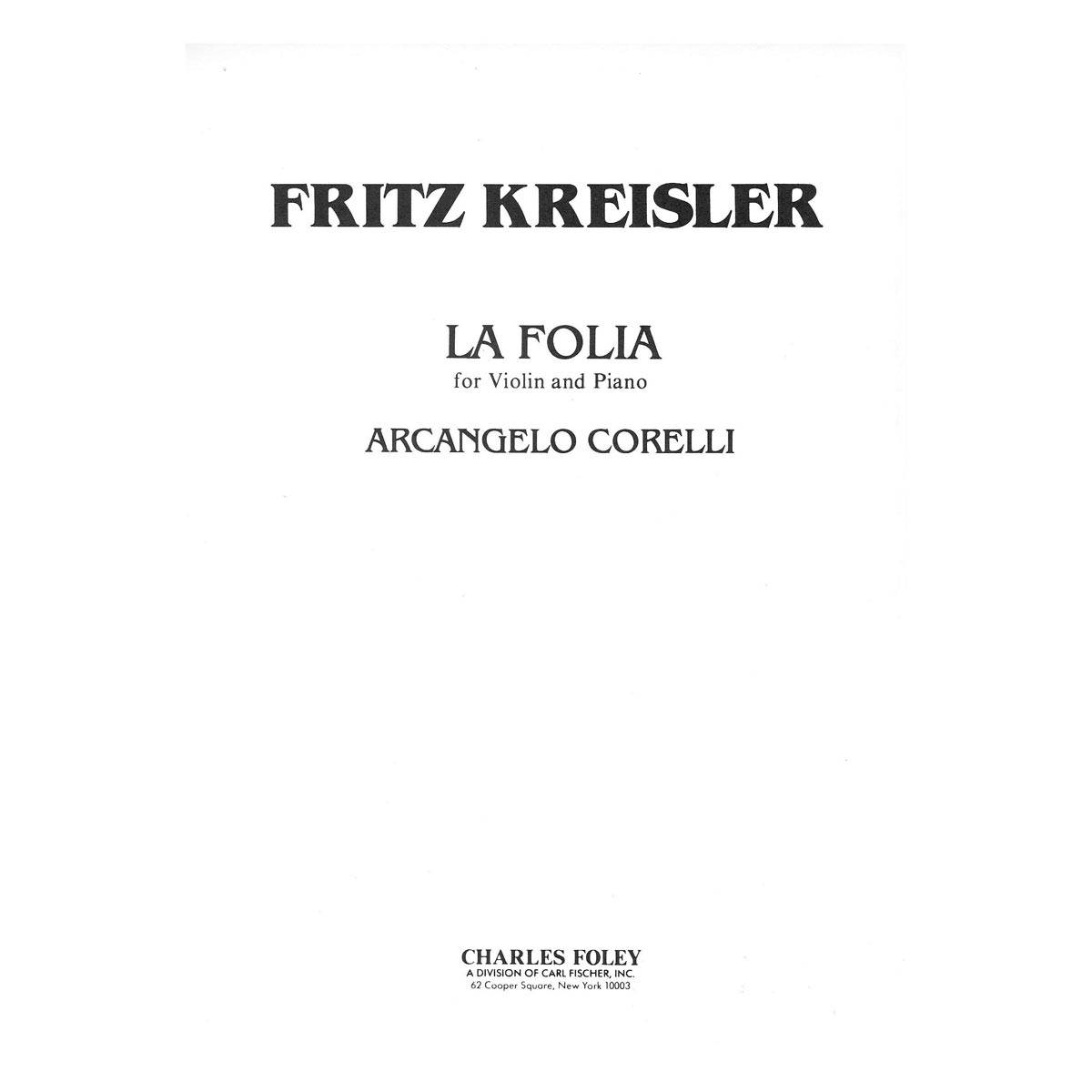 Kreisler - La Folia