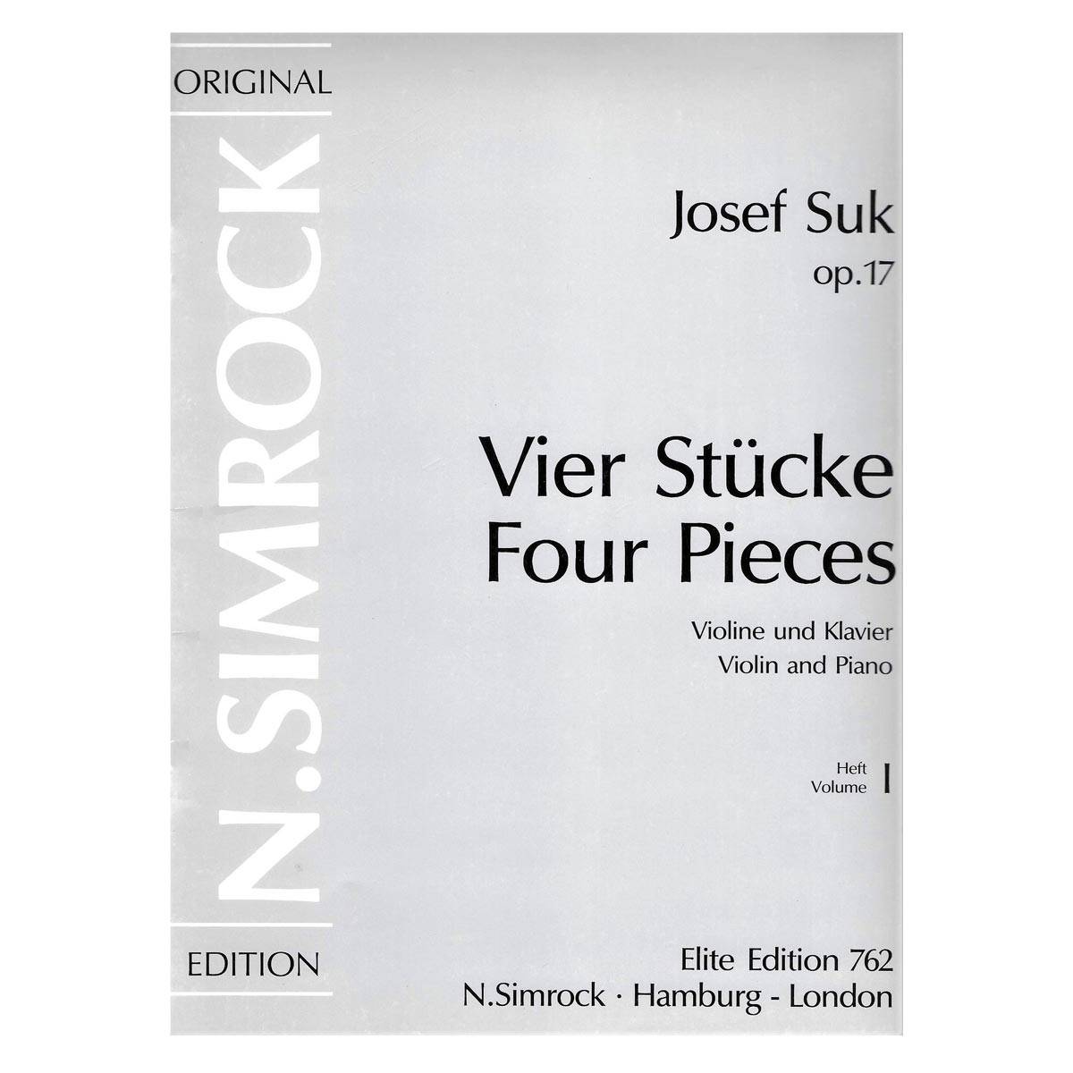 Suk - Four Pieces Opus 17 Vol.1