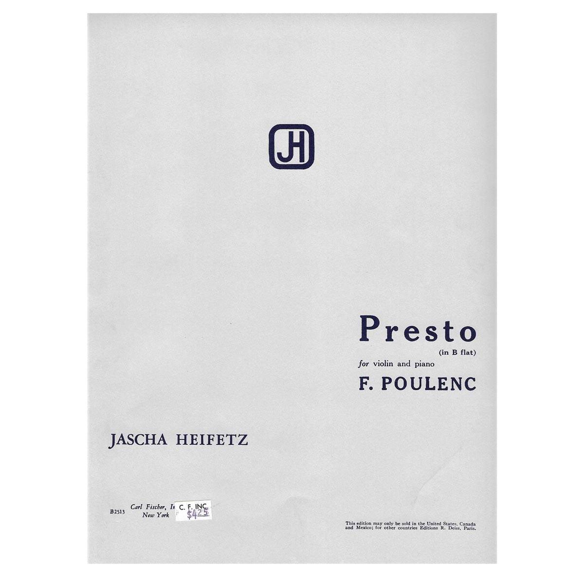 Poulenc - Presto In Bb