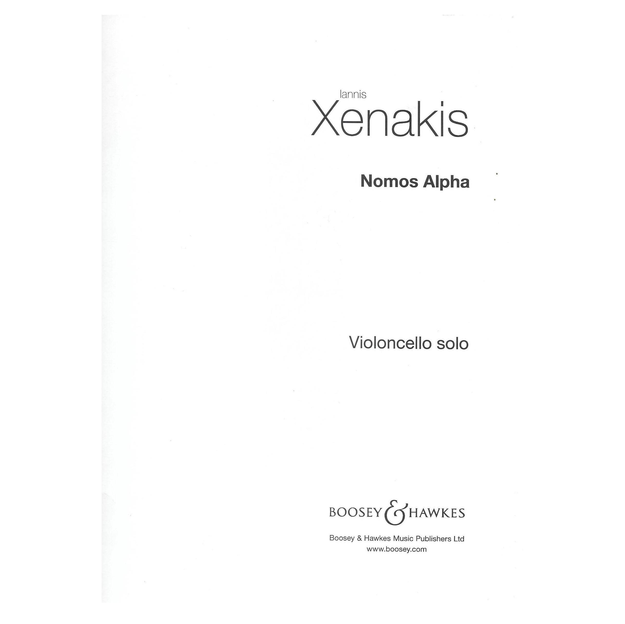 Xenakis - Nomos Alpha