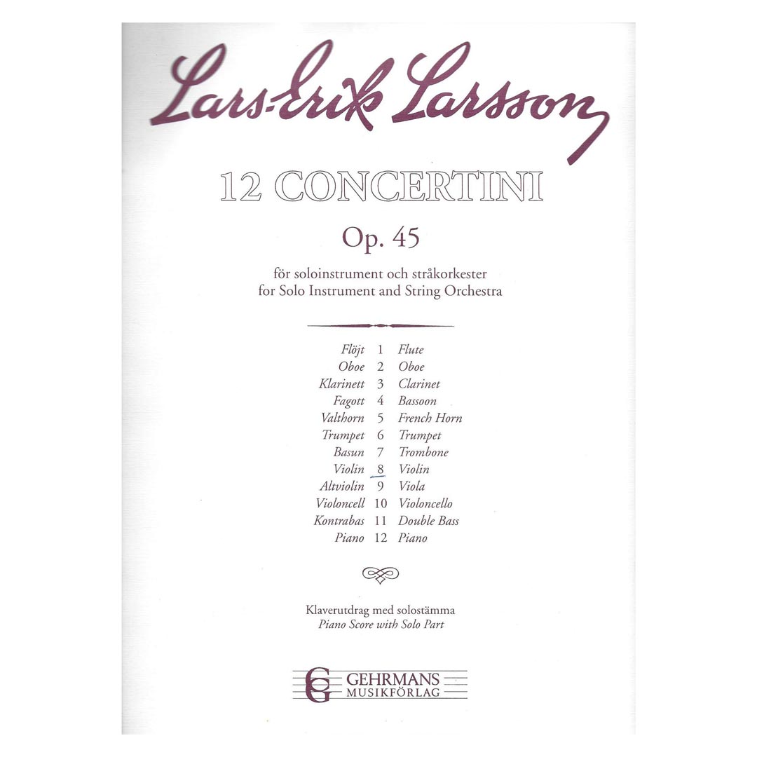 Larsson - 12 Concertini Op.45 Nr.8