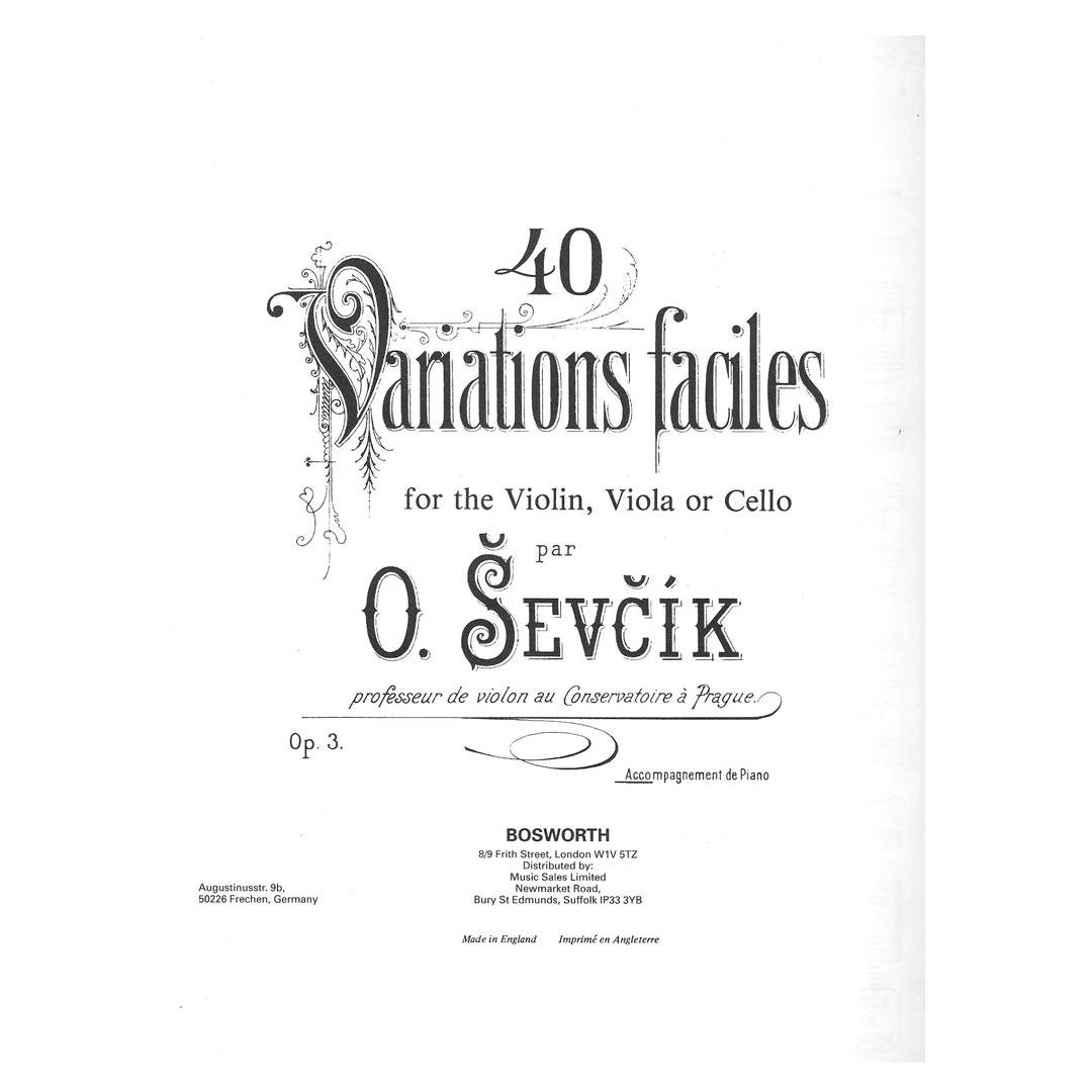Sevcik - 40 Variations Faciles