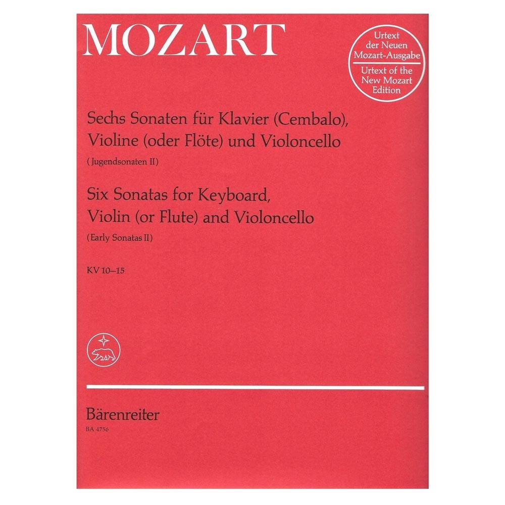 Mozart - Six Sonatas for Keyboard, Violin & Cello KV10-15