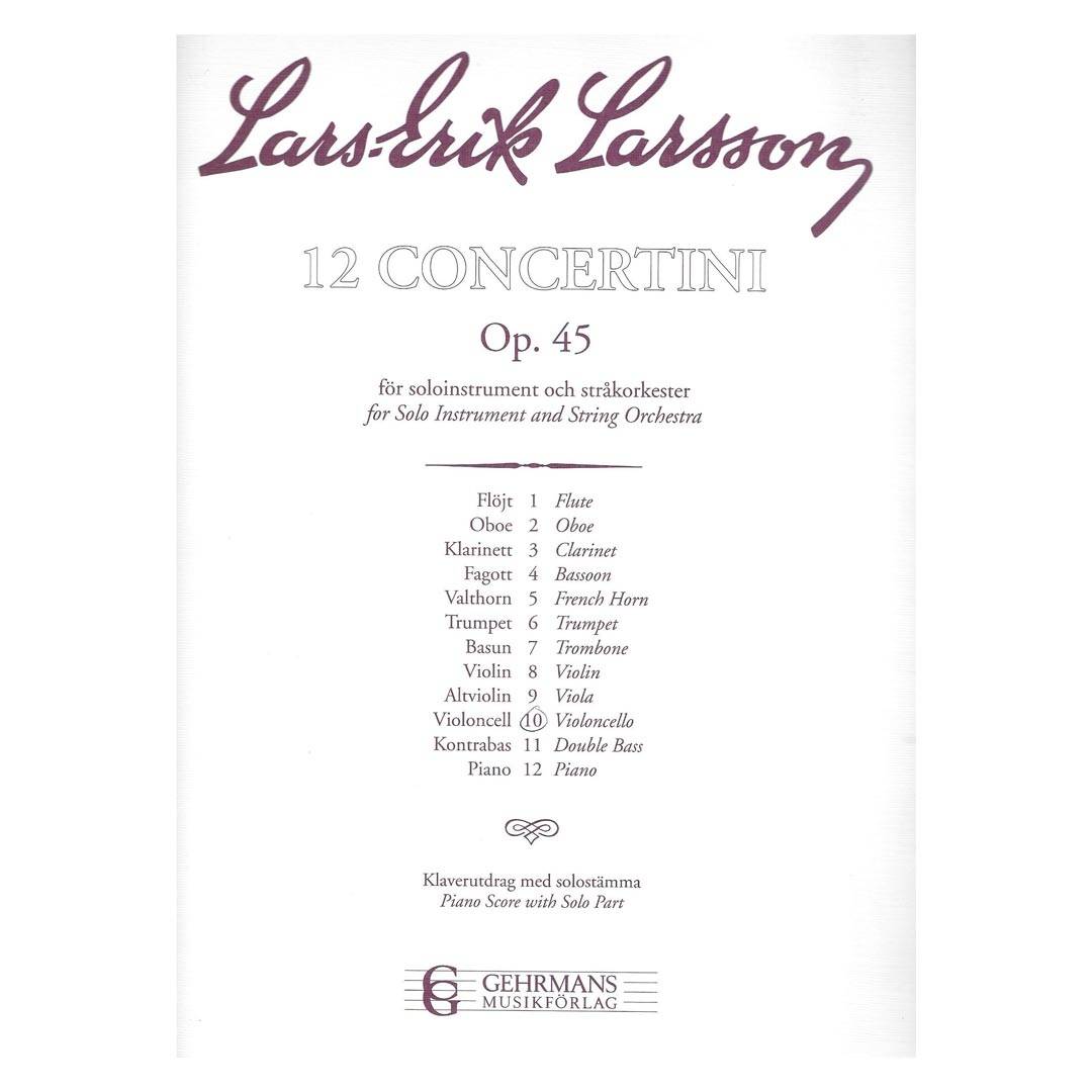 Larsson - 12 Concertini for Violoncello
