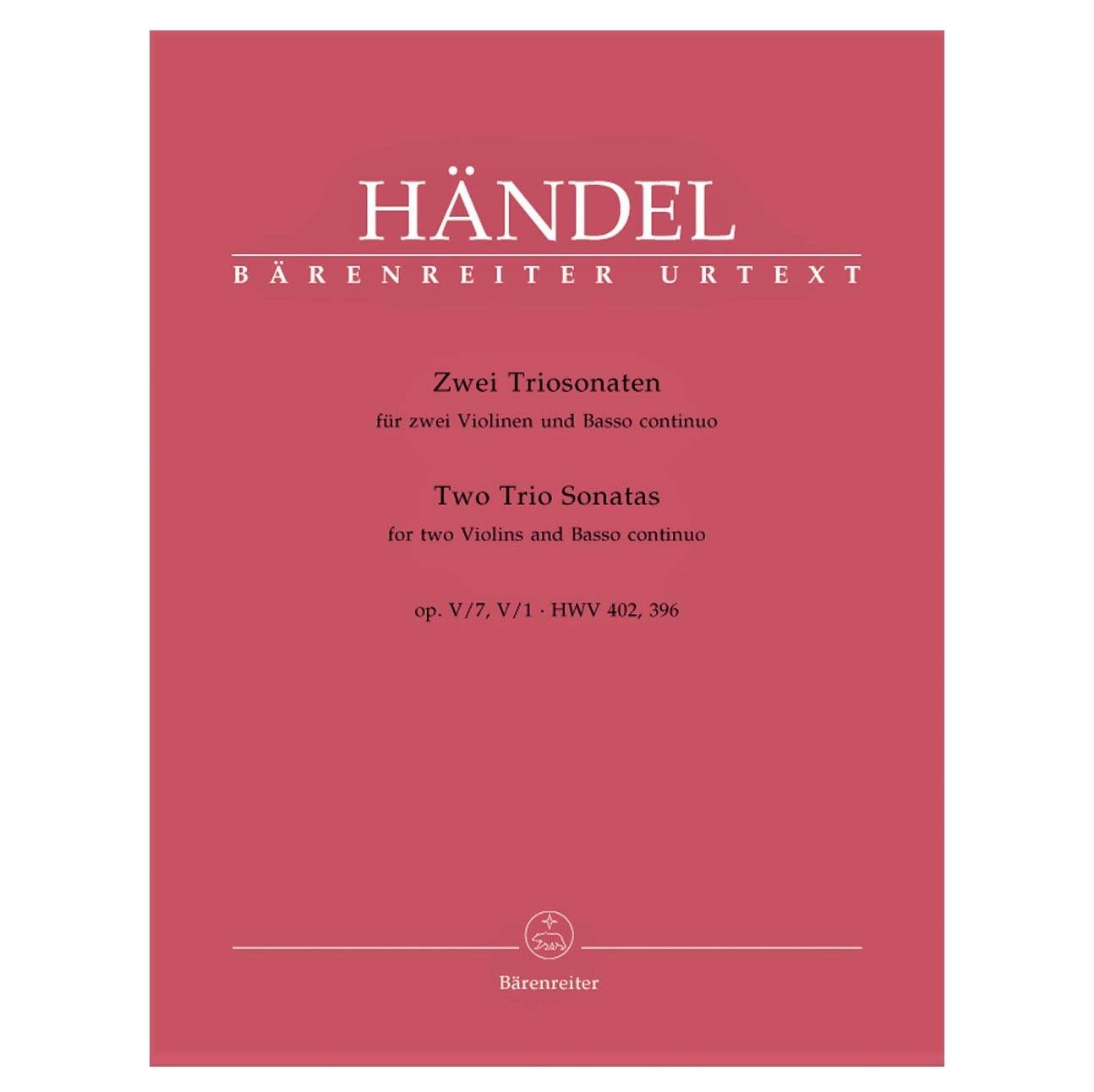 Handel - 2 Trio Sonatas For Two Violins & Basso Continuo
