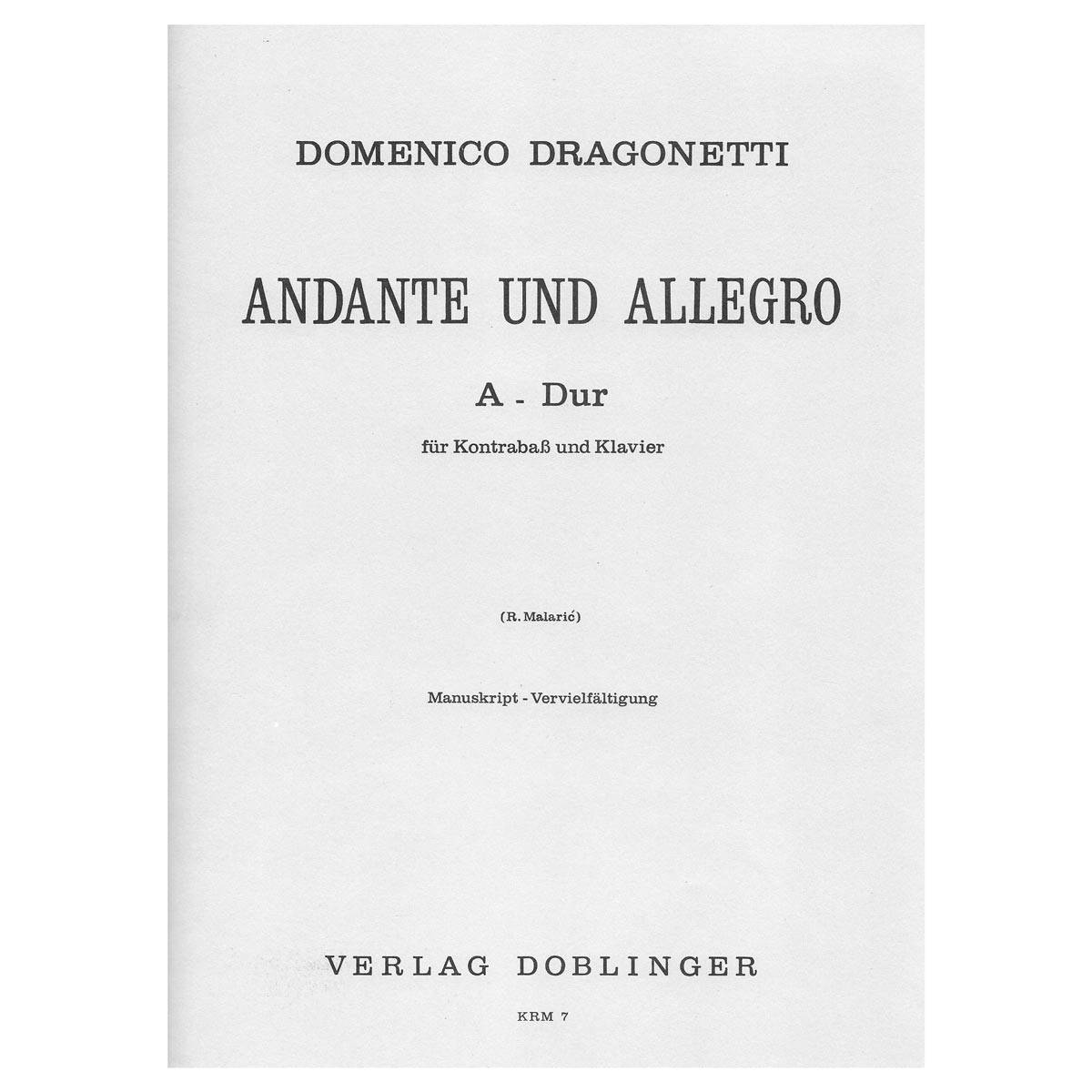 Dragonetti - Andante and Allegro in A Major