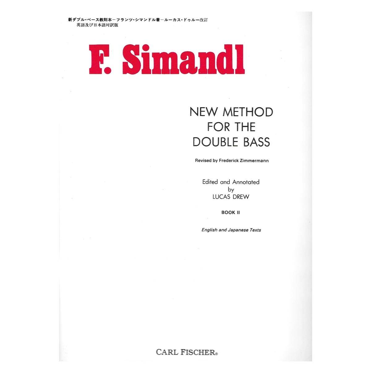 Simandl - New Method for The Double Bass, Book 2