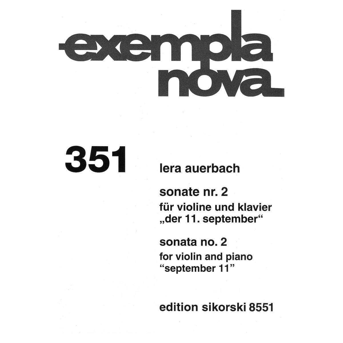 Auerbach - Sonata Nr.2 "September 11"