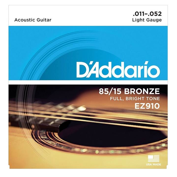 D'Addario EZ910 85/15 Bronze 011-052 Acoustic Guitar 6-String Set