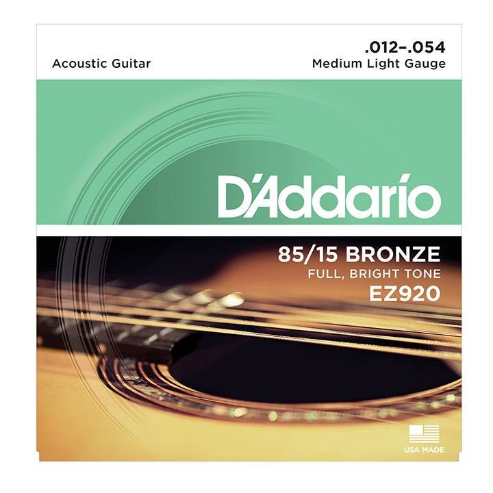 D'Addario EZ920 85/15 Bronze 012-054 Acoustic Guitar 6-String Set