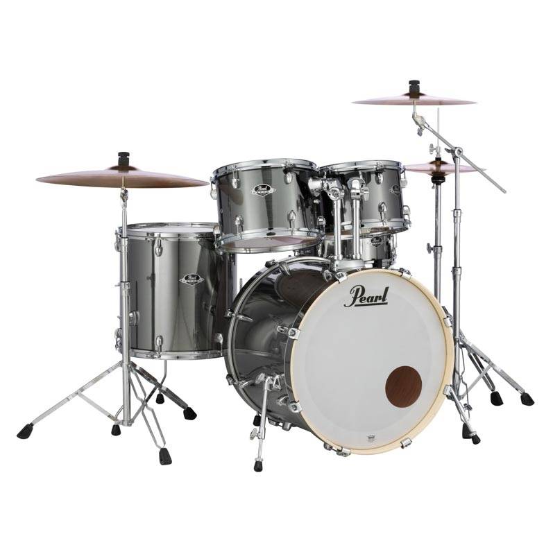 Pearl EXX705NBR Export Smokey Chrome Drumset & Stands & Cymbals