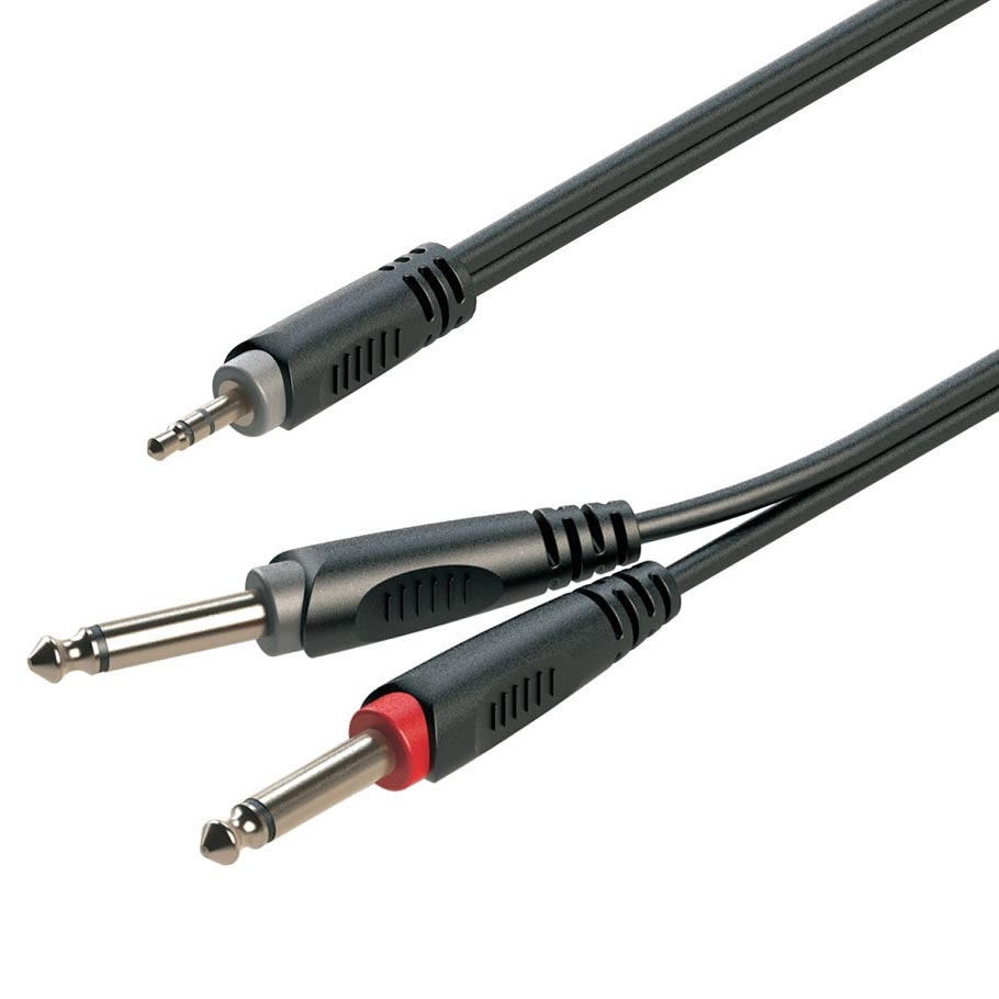 SOUNDSATION Go-Link JACK Male Mini Stereo - 2 JACK Male Mono 3.00m Adapter Cable