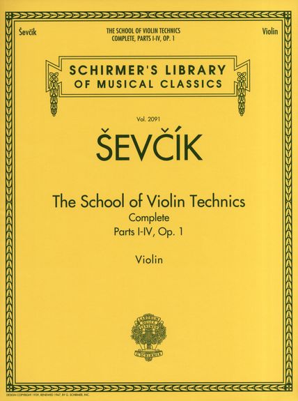 Sevcik - The School of Violin Technics Complete  Parts I-IV  Op.1