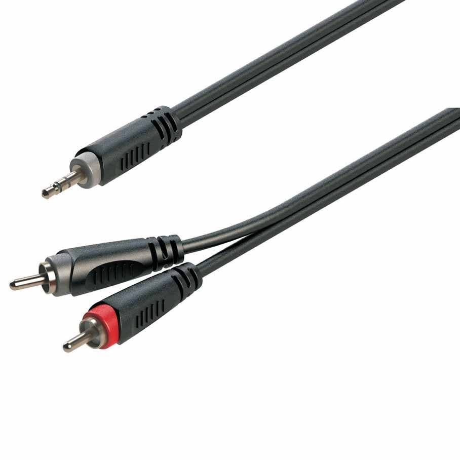 SOUNDSATION Go-Link JACK Male Mini Stereo - 2 RCA Male 5.00m Adapter Cable