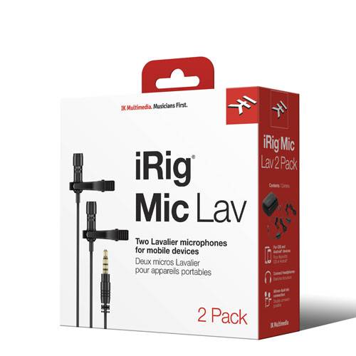 IK Multimedia iRig Mic Lav 2-Pack 2 Condenser microphones Set