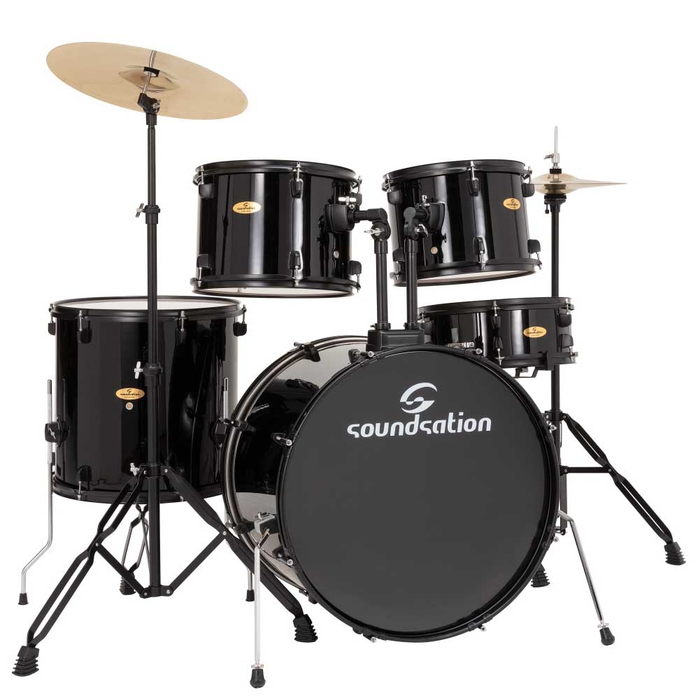 SOUNDSATION EDK22B Black Drumset & Stands & Cymbals