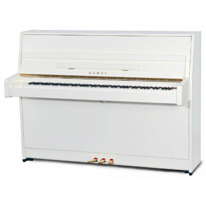 KAWAI K-15E Snow White Upright Piano