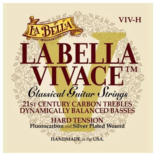 La Bella Vivace Hard Tension Classical Guitar String Set