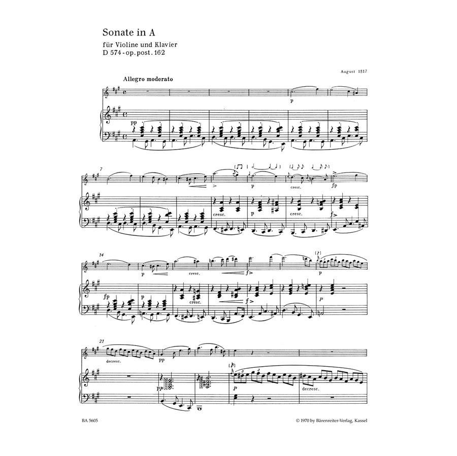 Schubert - Sonata In A Major
