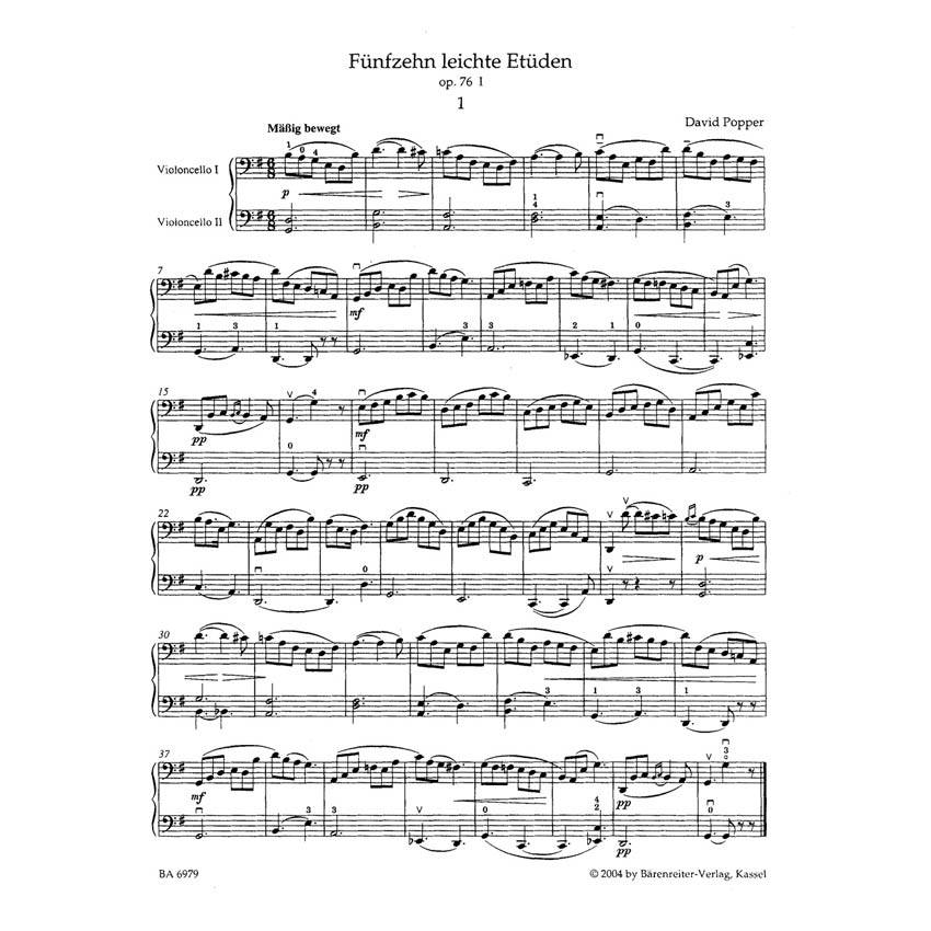 Popper - 15 Easy Melodic-Harmonic Etudes
