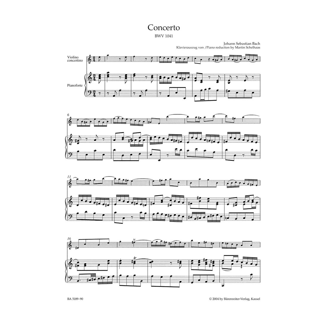 Bach - Concerto in A Minor BWV 1041